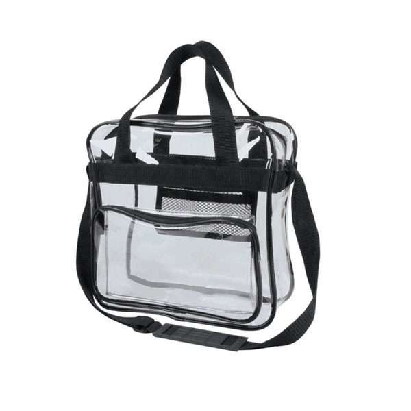 Translucent Black Tote Bag with Shoulder Straps constructed of 0.3 mm... from ASI 40544 Binaco / Binaline