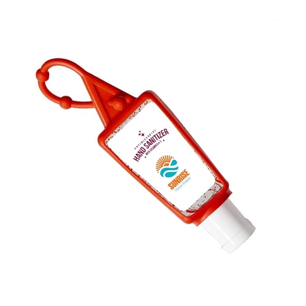 1oz/30ml hand sanitizer gel with silicone holder containing 62% alcohol... from ASI 37218 Athena Promo (tm)