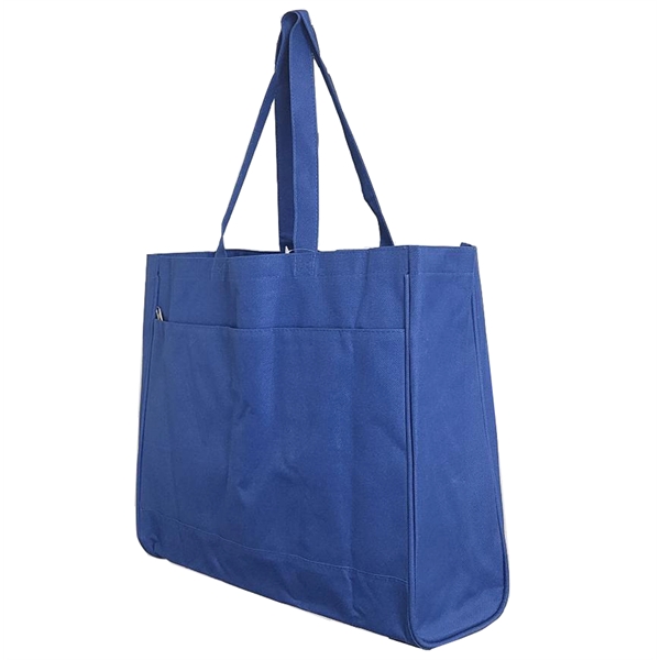 Pink Ribbon tote bag with front pocket,... from ASI 34046 Allcasion Travelware Co