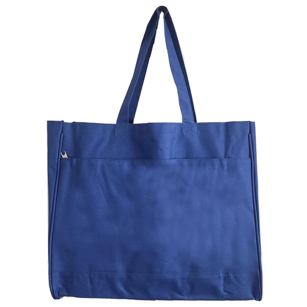 Pink Ribbon tote bag with front pocket,... from ASI 34046 Allcasion Travelware Co