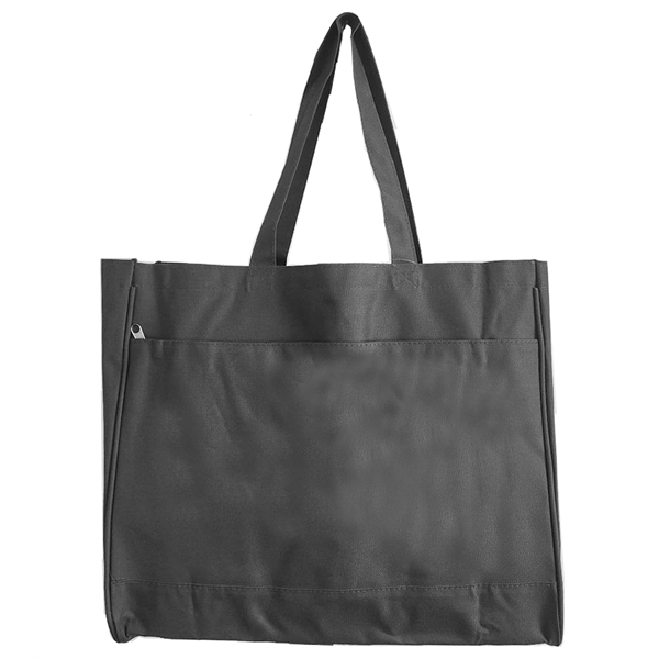 Pink Ribbon tote bag with front pocket,... from ASI 34046 Allcasion Travelware Co