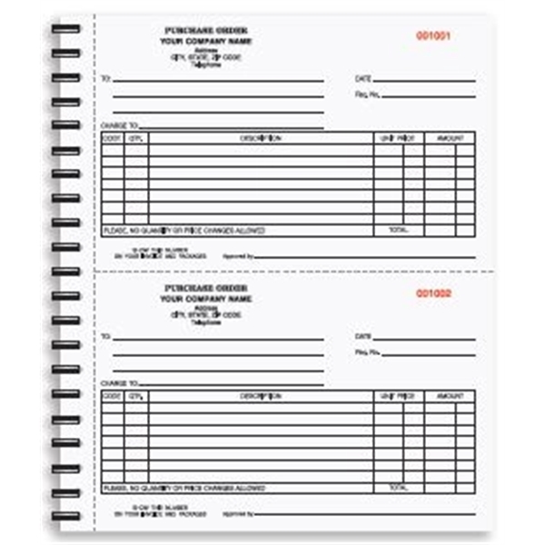 Wire carbonless multiform book with 100 receipts and 50 sheet sets.... from ASI 52493 Ennis Inc