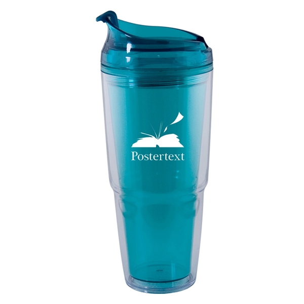 20. oz acrylic tumbler with spill-proof screw-on lid and color matching... from ASI 90859 Tempo Industries Inc / Tempoline