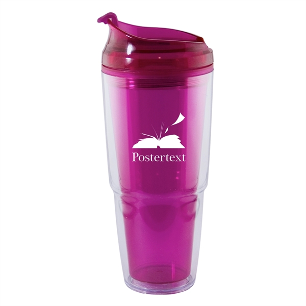 20. oz acrylic tumbler with spill-proof screw-on lid and color matching... from ASI 90859 Tempo Industries Inc / Tempoline