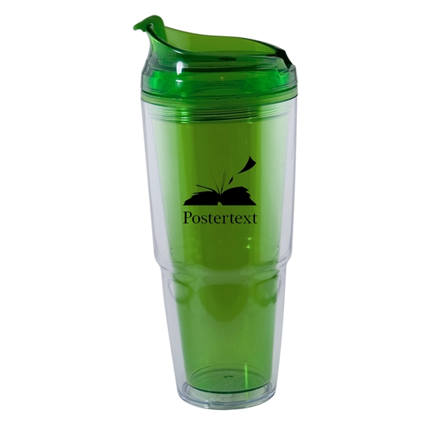 20. oz acrylic tumbler with spill-proof screw-on lid and color matching... from ASI 90859 Tempo Industries Inc / Tempoline