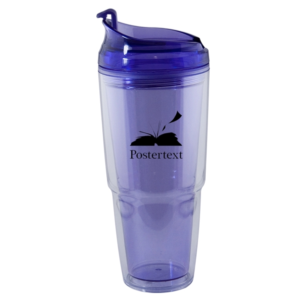 20. oz acrylic tumbler with spill-proof screw-on lid and color matching... from ASI 90859 Tempo Industries Inc / Tempoline