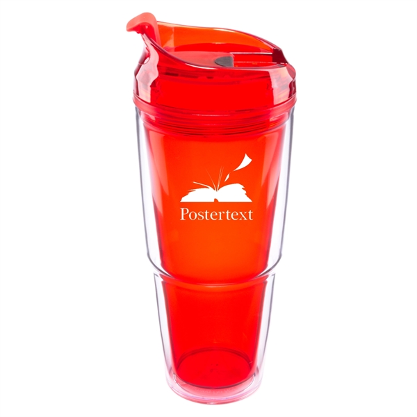 20. oz acrylic tumbler with spill-proof screw-on lid and color matching... from ASI 90859 Tempo Industries Inc / Tempoline