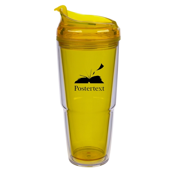 20. oz acrylic tumbler with spill-proof screw-on lid and color matching... from ASI 90859 Tempo Industries Inc / Tempoline
