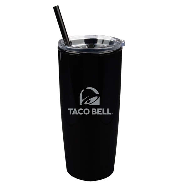 22 oz. Captivation tumbler made of acrylic with a color-matching straw... from ASI 90859 Tempo Industries Inc / Tempoline