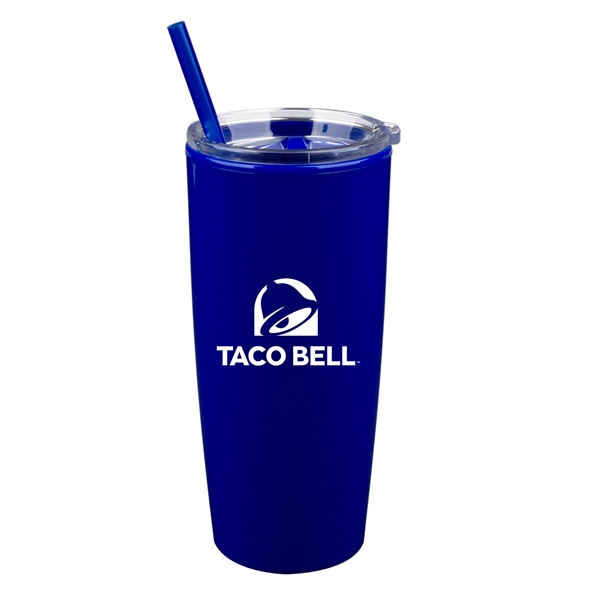 22 oz. Captivation tumbler made of acrylic with a color-matching straw... from ASI 90859 Tempo Industries Inc / Tempoline