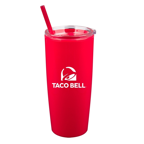 22 oz. Captivation tumbler made of acrylic with a color-matching straw... from ASI 90859 Tempo Industries Inc / Tempoline