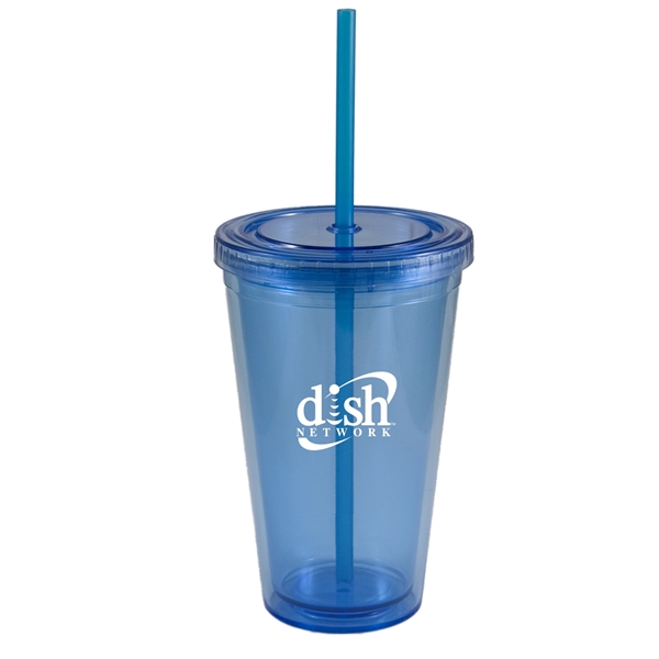 16 oz. Voyage cup made of acrylic with a color-matching straw.... from ASI 90859 Tempo Industries Inc / Tempoline