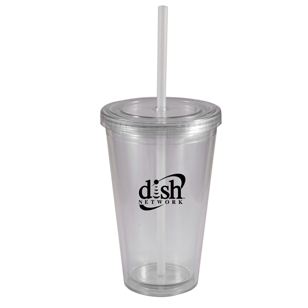 16 oz. Voyage cup made of acrylic with a color-matching straw.... from ASI 90859 Tempo Industries Inc / Tempoline