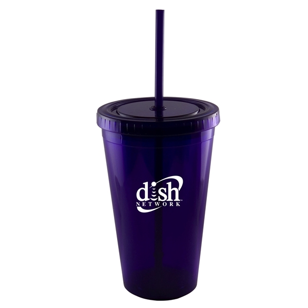 16 oz. Voyage cup made of acrylic with a color-matching straw.... from ASI 90859 Tempo Industries Inc / Tempoline