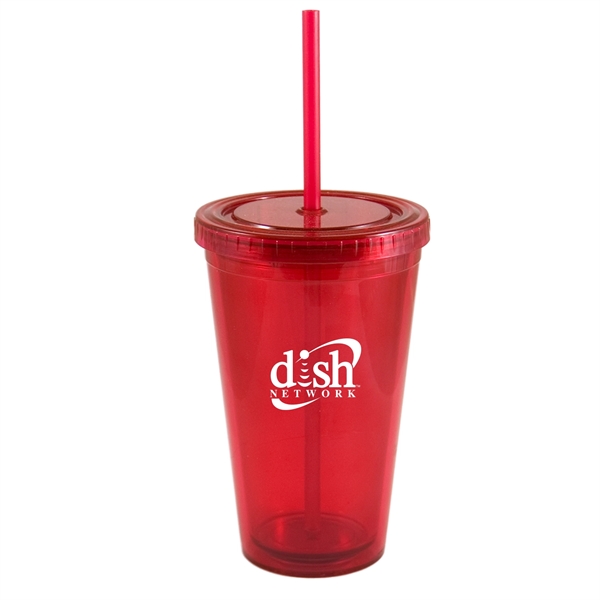16 oz. Voyage cup made of acrylic with a color-matching straw.... from ASI 90859 Tempo Industries Inc / Tempoline