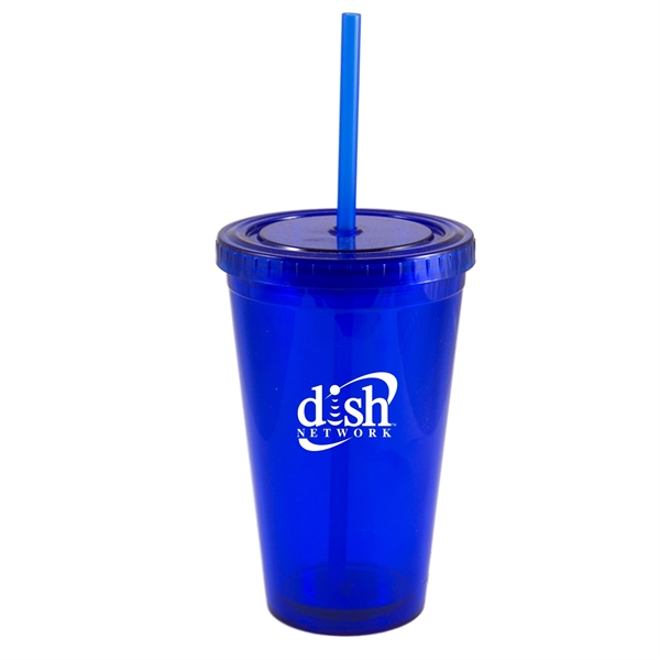 16 oz. Voyage cup made of acrylic with a color-matching straw.... from ASI 90859 Tempo Industries Inc / Tempoline