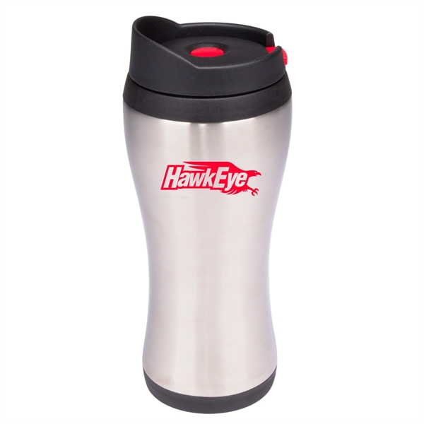 Stainless steel travel mug with acrylic liner and a click-lock closure.... from ASI 90859 Tempo Industries Inc