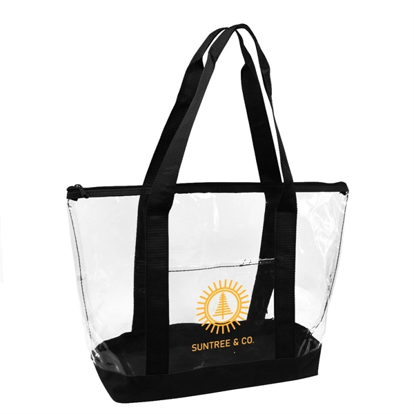 Transparent zippered tote bag with 26" handles.... from ASI 40544 Binaco / Binaline