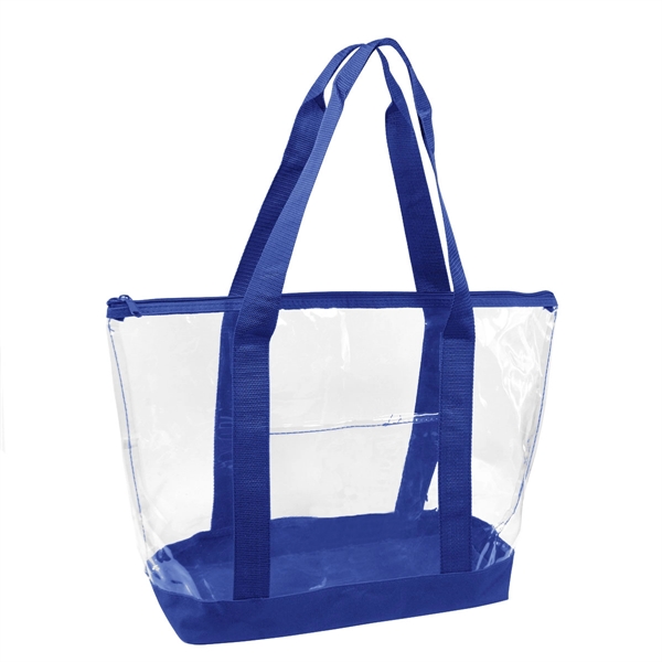 Transparent zippered tote bag with 26" handles.... from ASI 40544 Binaco / Binaline