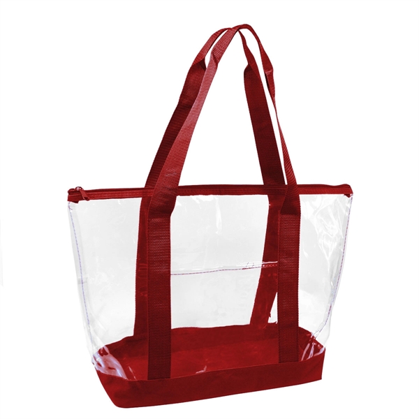 Transparent zippered tote bag with 26" handles.... from ASI 40544 Binaco / Binaline