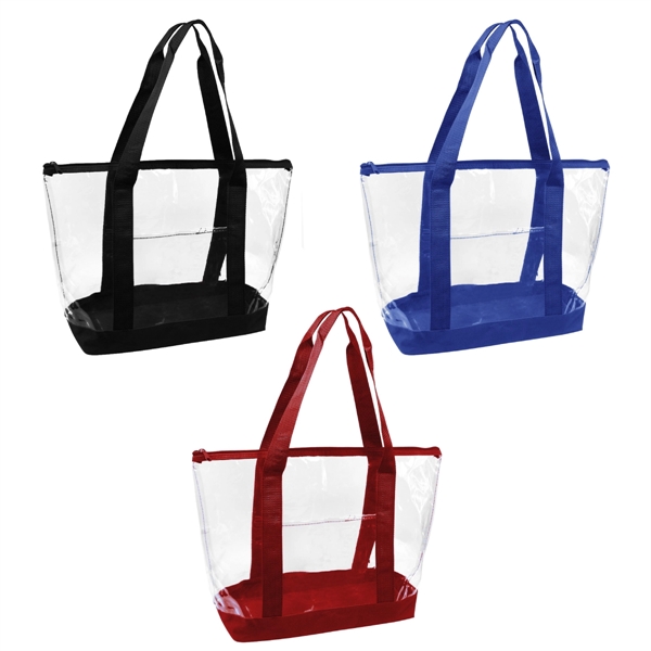 Transparent zippered tote bag with 26" handles.... from ASI 40544 Binaco / Binaline