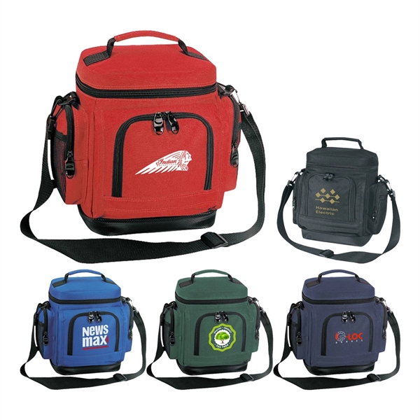 Leakproof poly cooler bag with two side pocket.... from ASI 31517 Admart Products / Admart Line