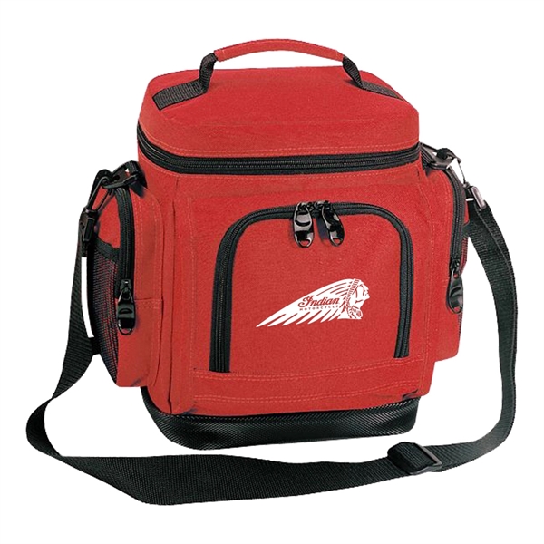 Leakproof poly cooler bag with two side pocket.... from ASI 31517 Admart Products / Admart Line