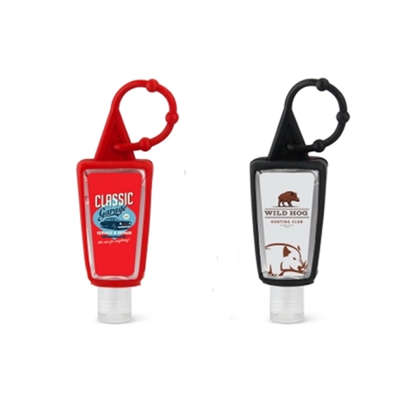 1 oz hand sanitizer gel with carabiner containing 62% alcohol with... from ASI 37218 Athena Promo (tm)