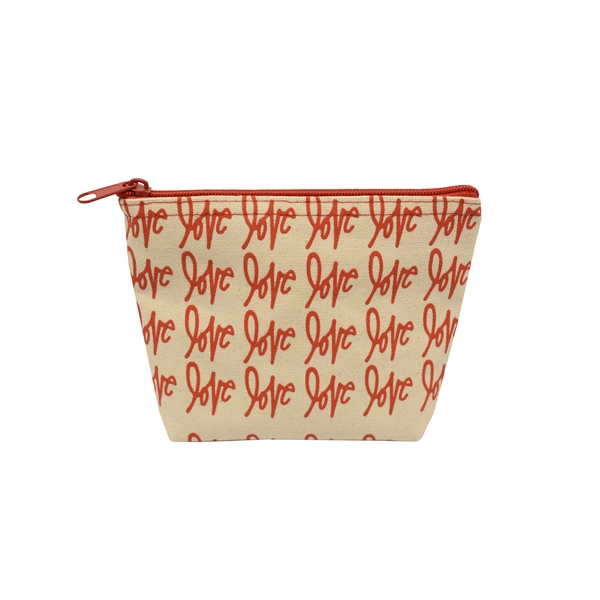 Made in USA - Cavas Zippered Pouch. Fully customizable cosmetic case... from ASI 65952 ZZ DROPPED -LBU Inc / LBU