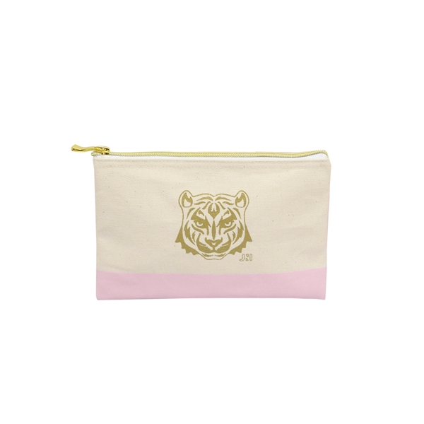 Made in USA - Cavas Zippered Pouch. Fully customizable cosmetic case... from ASI 65952 ZZ DROPPED -LBU Inc / LBU