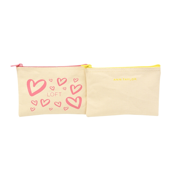 Made in USA - Cavas Zippered Pouch. Fully customizable cosmetic case... from ASI 65952 ZZ DROPPED -LBU Inc / LBU