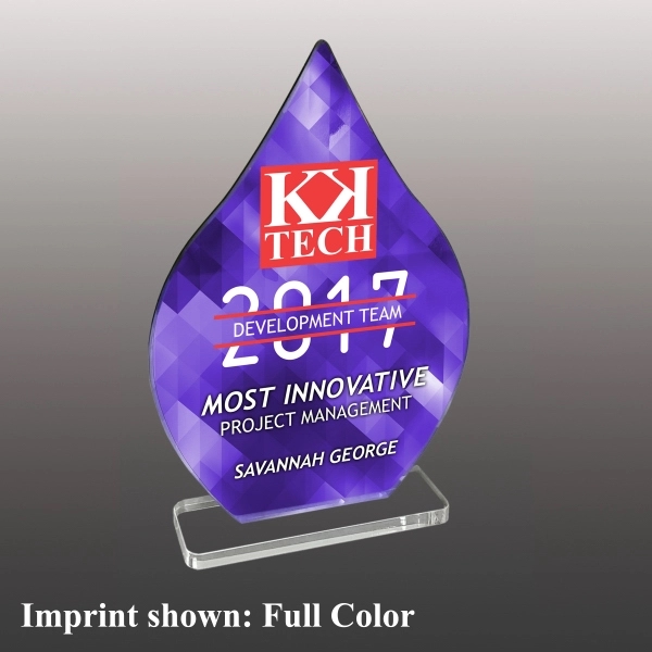 3/8" thick acrylic award with clear base and customization.... from ASI 72521 Morris Magnets