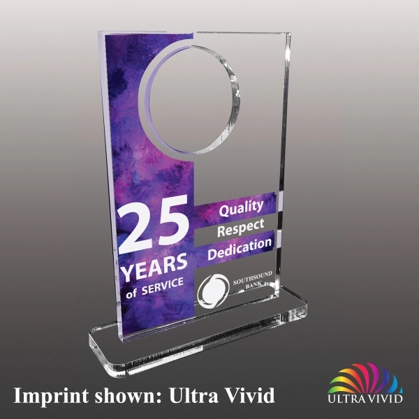 3/8" thick acrylic award with clear base and customization.... from ASI 72521 Morris Magnets