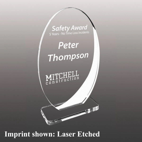 3/8" thick acrylic award with clear base and customization.... from ASI 72521 Morris Magnets