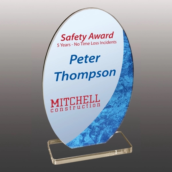 3/8" thick acrylic award with clear base and customization.... from ASI 72521 Morris Magnets