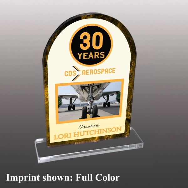 3/8" thick acrylic award with clear base and customization.... from ASI 72521 Morris Magnets