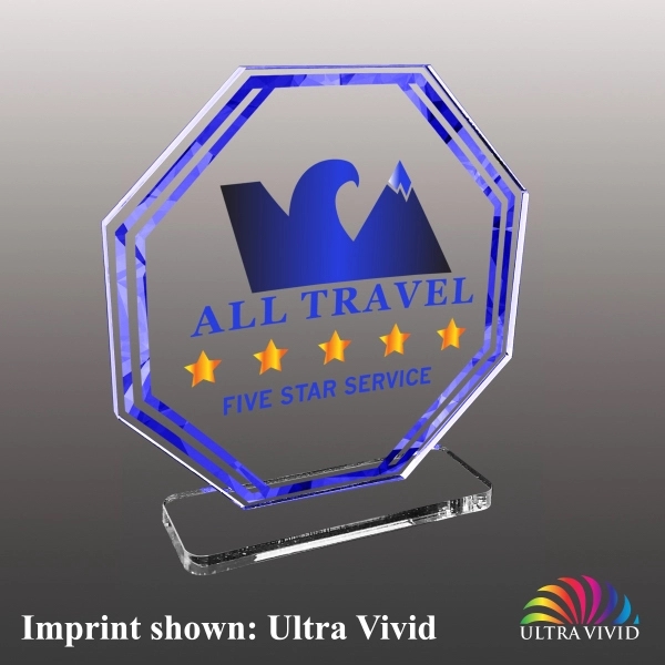3/8" thick, clear acrylic award with base and customization.... from ASI 72521 Morris Magnets