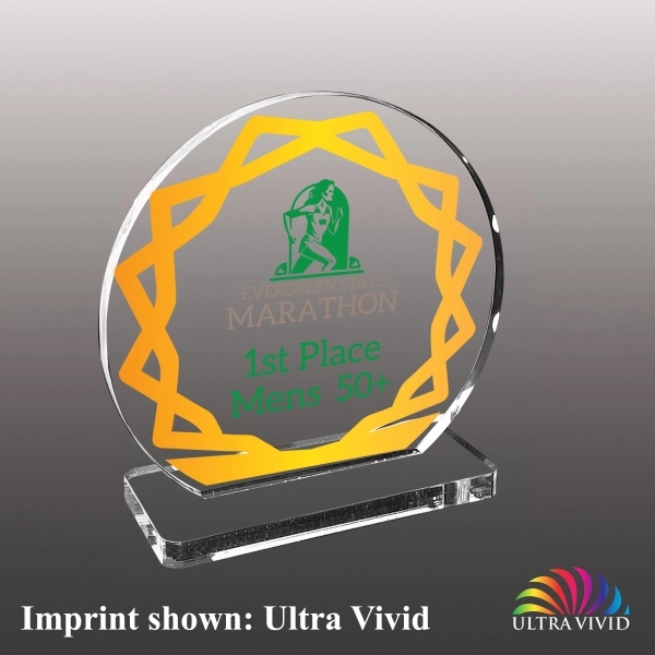 3/8" thick, clear acrylic award with base and customization.... from ASI 72521 Morris Magnets
