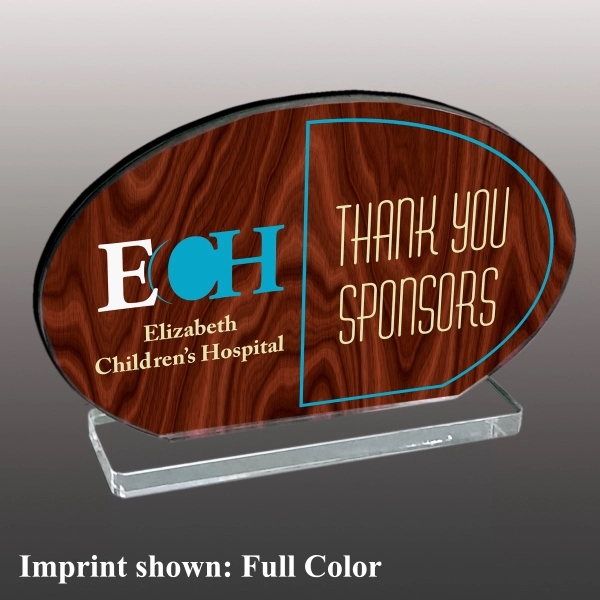 3/8" thick acrylic award with clear base and customization.... from ASI 72521 Morris Magnets