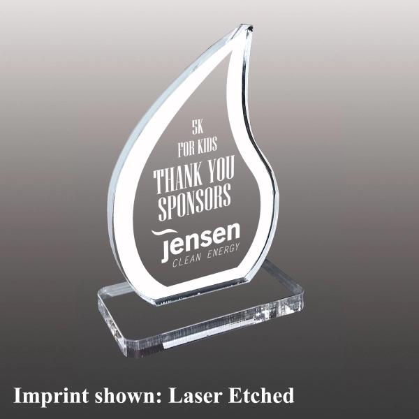 Flame shaped award made of acrylic with customization.... from ASI 72521 Morris Magnets