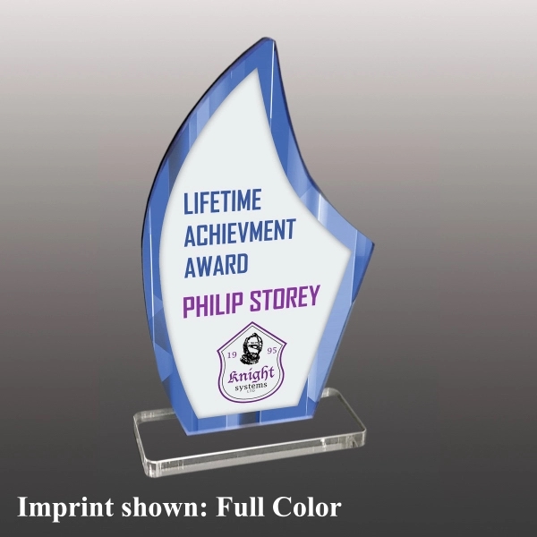 3/8" thick acrylic award with clear base and customization.... from ASI 72521 Morris Magnets