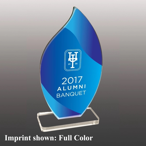 3/8" thick acrylic award with clear base and customization.... from ASI 72521 Morris Magnets