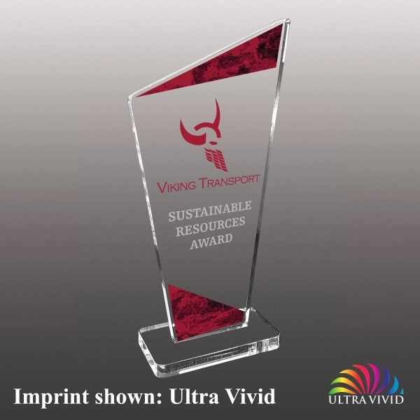Acrylic award with clear acrylic base and customization.... from ASI 72521 Morris Magnets