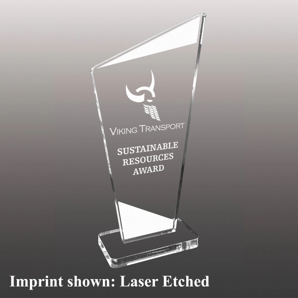 Acrylic award with clear acrylic base and customization.... from ASI 72521 Morris Magnets