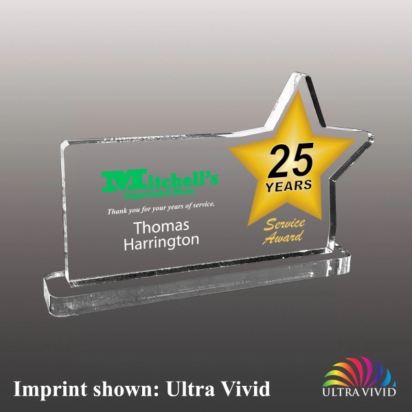 Acrylic award with clear base and customization.... from ASI 72521 Morris Magnets