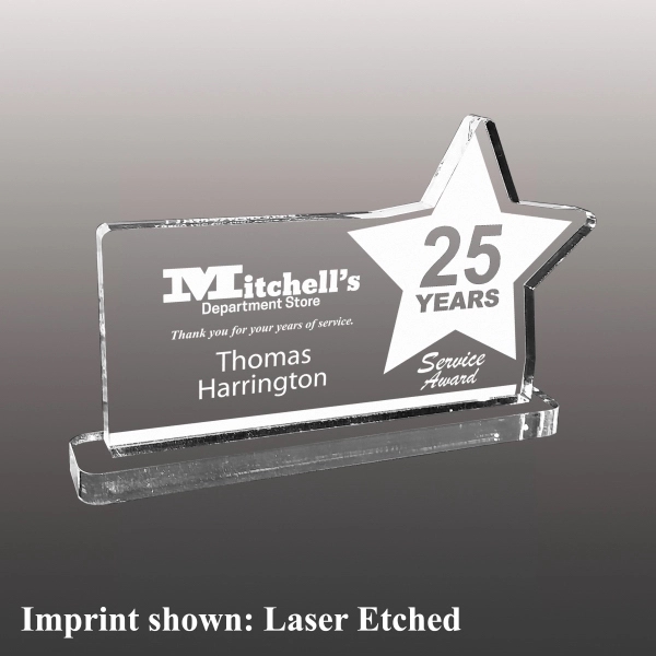 Acrylic award with clear base and customization.... from ASI 72521 Morris Magnets