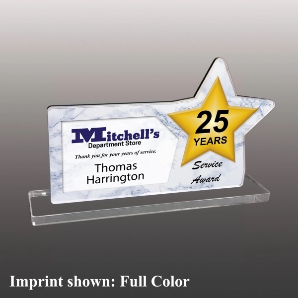 Acrylic award with clear base and customization.... from ASI 72521 Morris Magnets