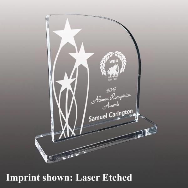 Acrylic award with clear base and customization.... from ASI 72521 Morris Magnets