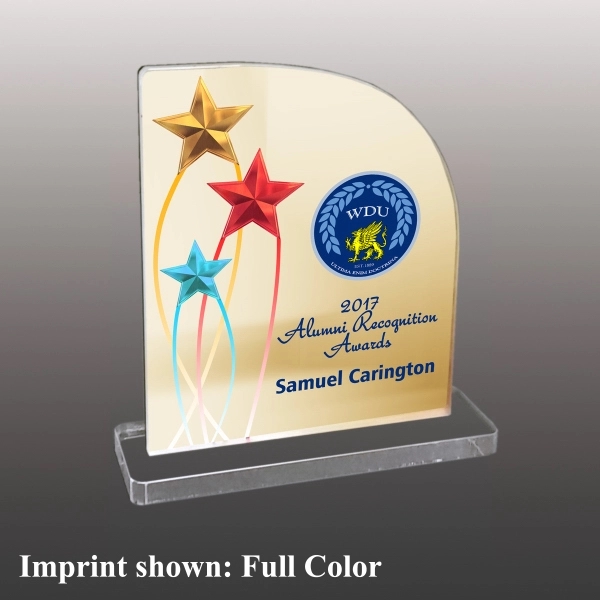 Acrylic award with clear base and customization.... from ASI 72521 Morris Magnets