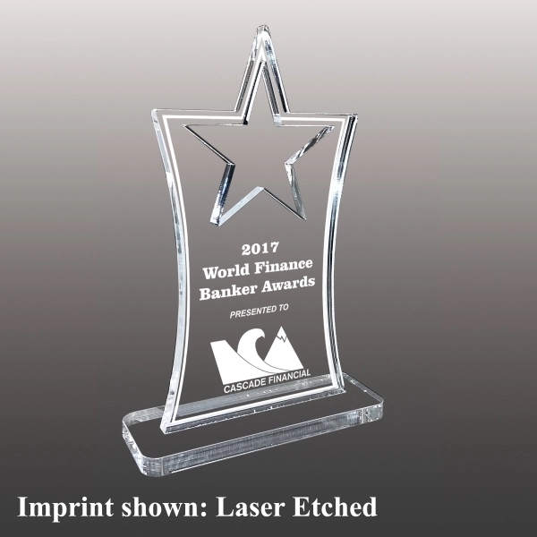 Star shaped acrylic award with customization.... from ASI 72521 Morris Magnets
